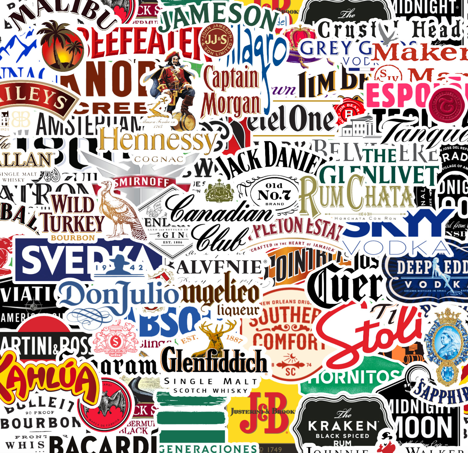 25/50 Liquor Logo Sticker Pack - Matte Vinyl - Brewery Microbrew Ale Vodka Rum gallery