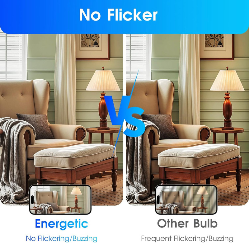 A19 75 Watt Equivalent Light Bulbs, Super Bright 1200LM, Cool White 4000K 10W LE gallery