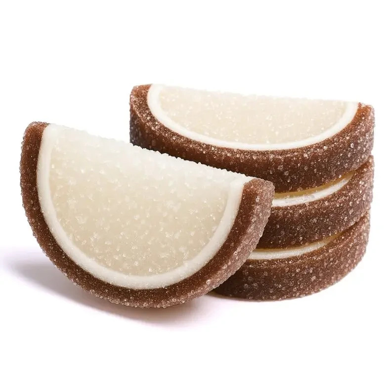 Coconut Fruit Slice Jelly Candy – Chewy Tropical Gummy – Soft Fresh Sweets - 1LB gallery