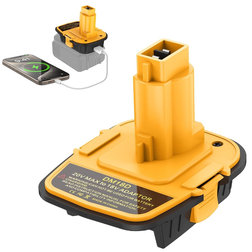 DM18D Converter Compatible with Dewalt 20V Battery & Milwaukee 18V Battery