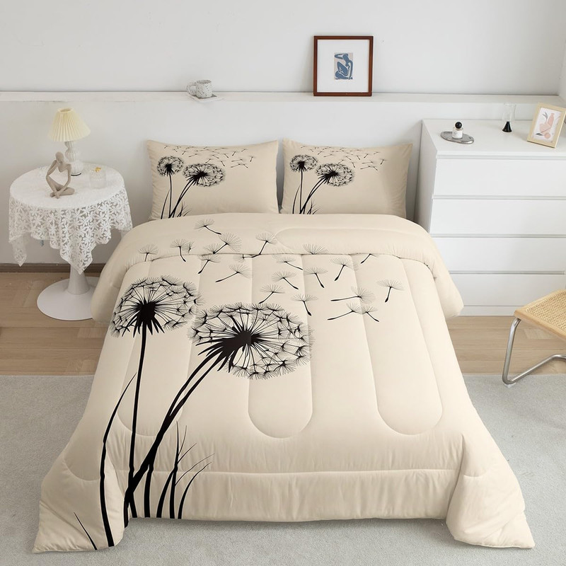 Erosebridal Dandelion Comforter Set King Sizeabstract Dandelion Art Quilted gallery