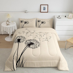 Erosebridal Dandelion Comforter Set King Sizeabstract Dandelion Art Quilted