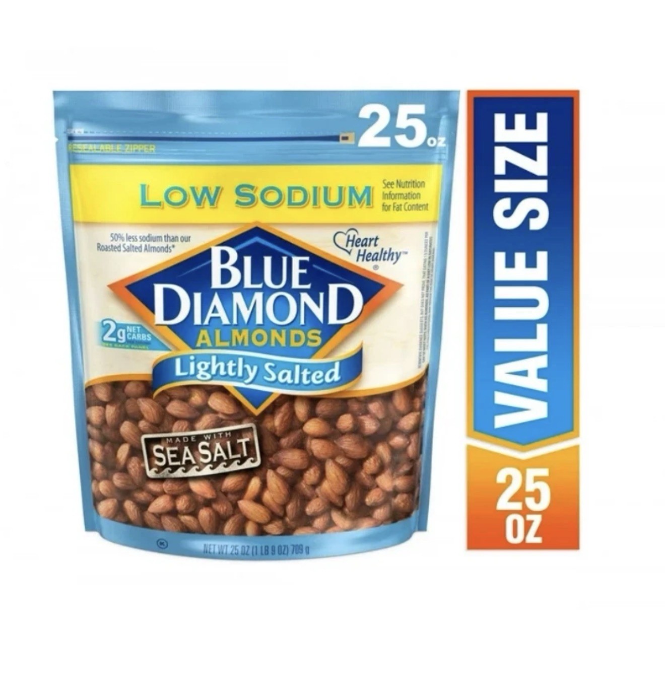Blue Diamond Almonds, Lightly Salted Snack Almonds 25OZ gallery