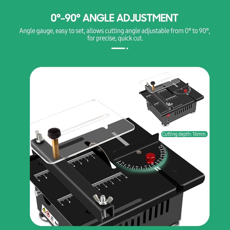 Mini Multifunctional Table Saw Angle Adjustable for Wood Plastic Acrylic Cutting gallery