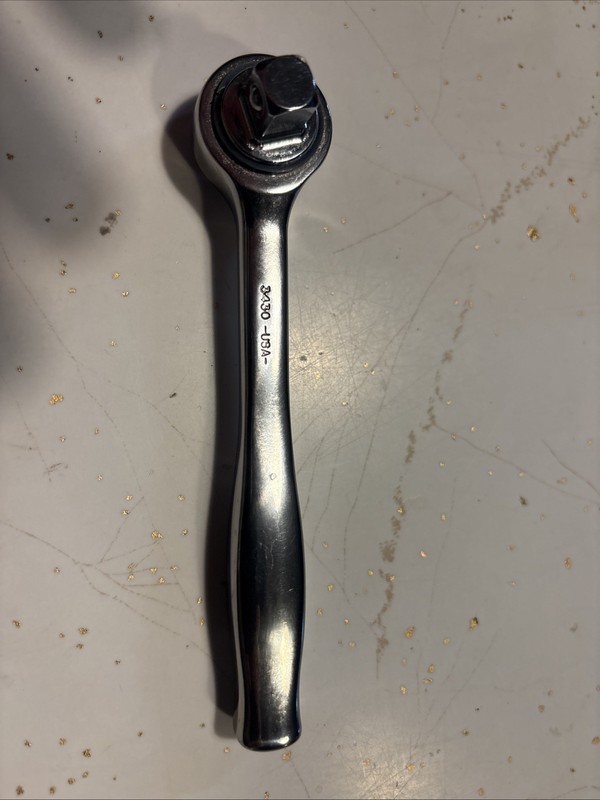 Wright Tool Compact Contour Handle Ratcheting Socket Wrench 3/8" Drive 3430 USA gallery