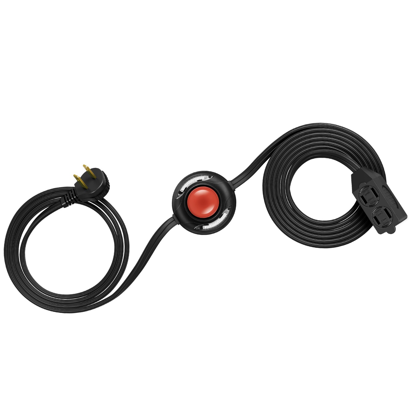 DEWENWILS 12 FT Extension Cord with Multiple Outlets ON/Off Switch Flat Plug gallery