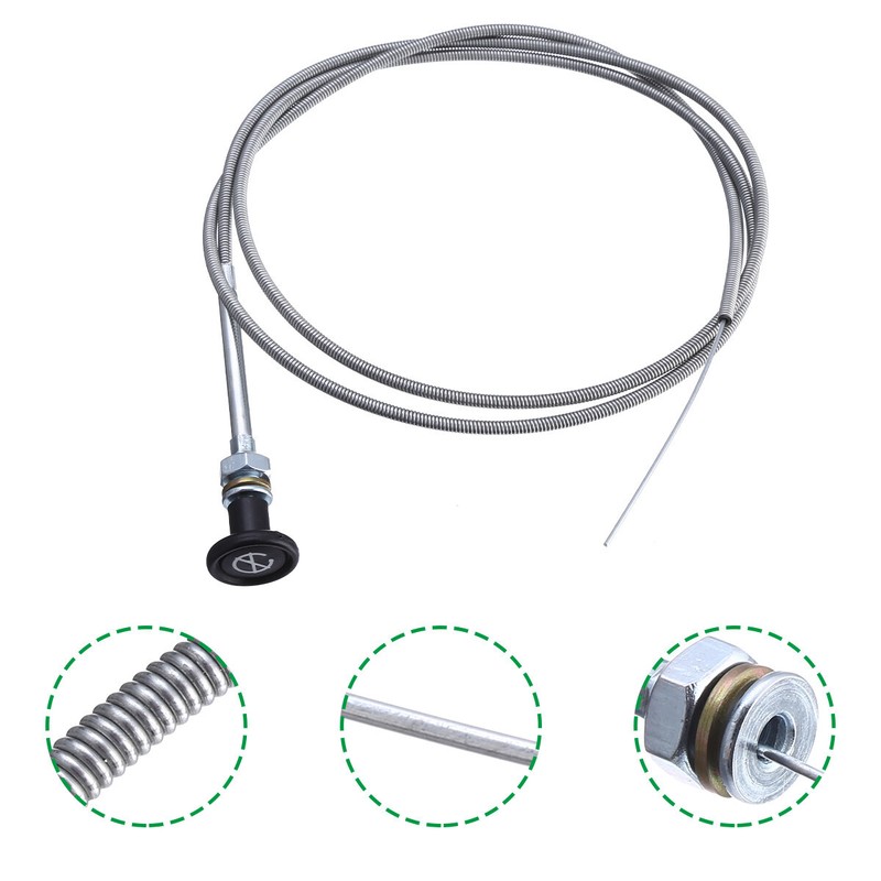 2PCS 237 Universal Push Pull Choke Cable 63" Inner 60" Conduit 2 3/4" Travel gallery