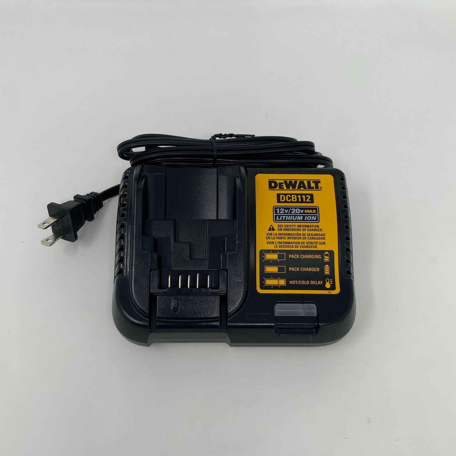 DEWALT DCB112 12V/20V MAX Li-Ion Battery Charger - Black/Yellow gallery