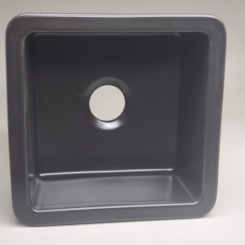 NANTUCKET Square Single Bowl Undermount Fireclay Prep Sink Wellfleet-1818MB gallery