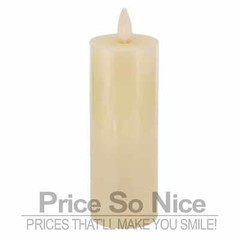 Pottery Barn Premium Flickering Ivory Flameless Wax Pillar Candle 2×5″ MSRP $50