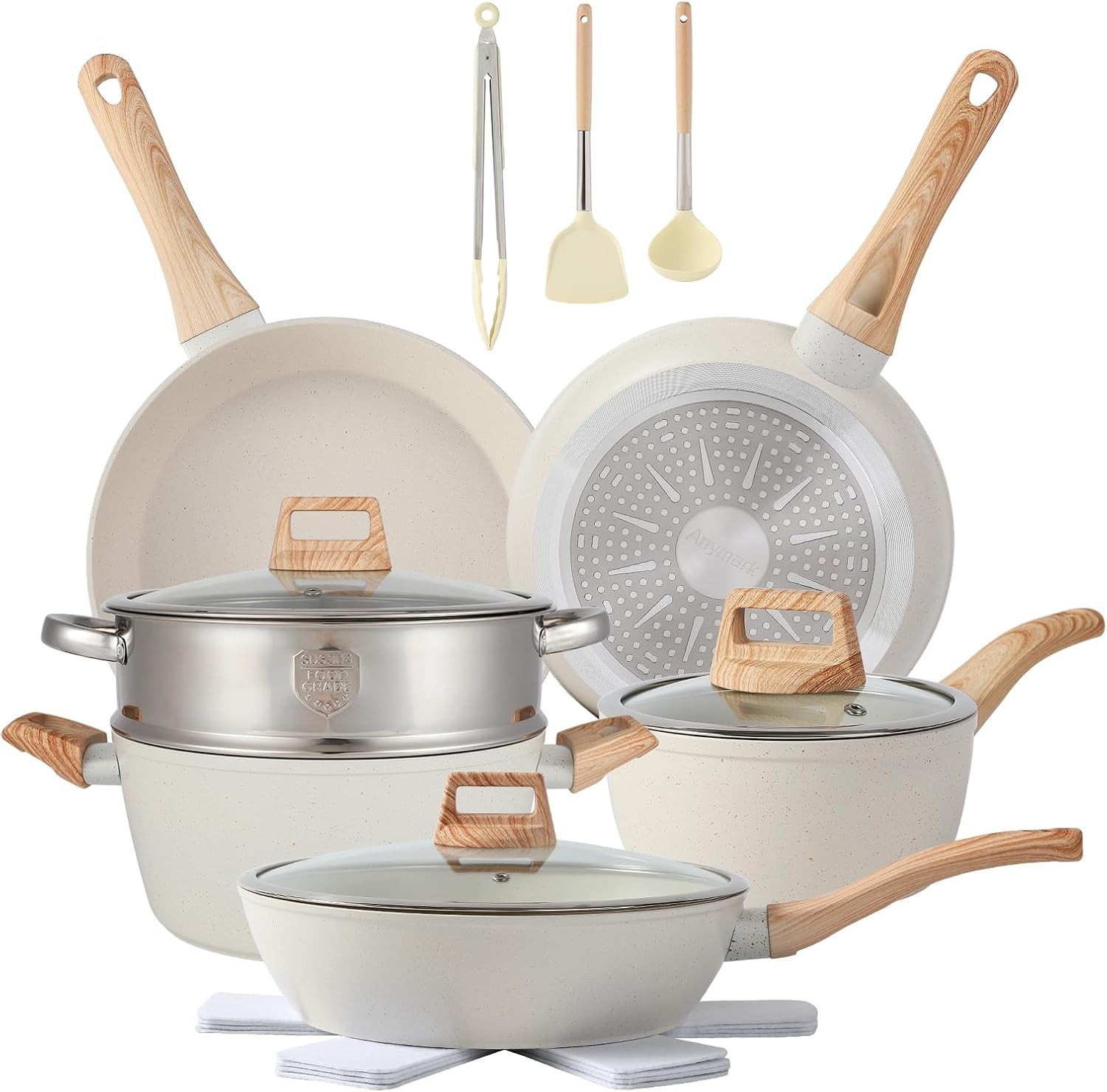 16PCS Pots and Pans Set Non Stick Cookware Set Nonstick with Cooking Set gallery