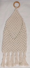 Macrame Wall Decor w/ Pocket Holder for Mail, Greenery, etc. 10×25″ Boho