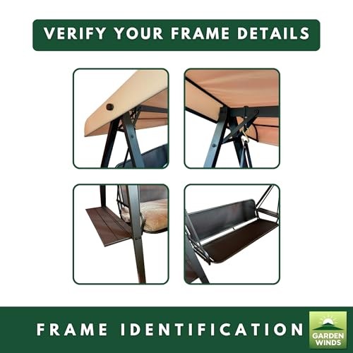 Durable 350 Replacement Canopy Top Compatible with Red Shed Swing Model Beige gallery