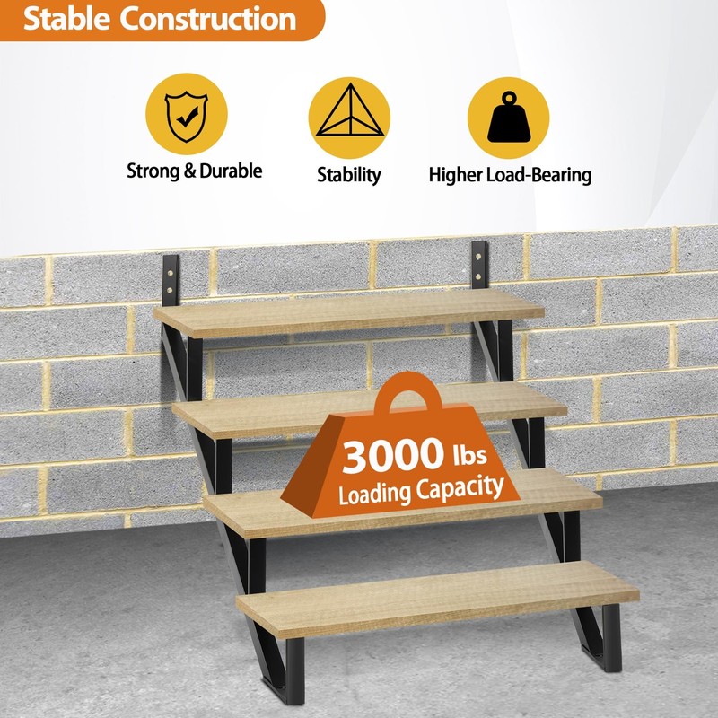 Steel Stair Step Riser 2 Pack, 4-Step Steel Stair Stringer, One Step Stair St... gallery