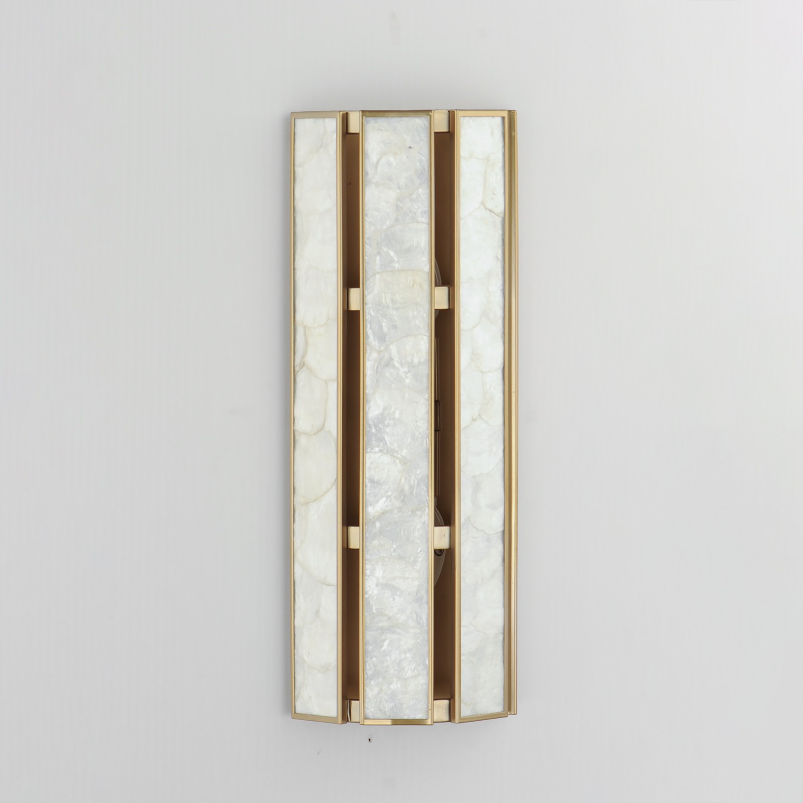 Maxim 12801 Miramar 2 Light 19" Tall Wall Sconce - Capiz / Natural Aged Brass gallery