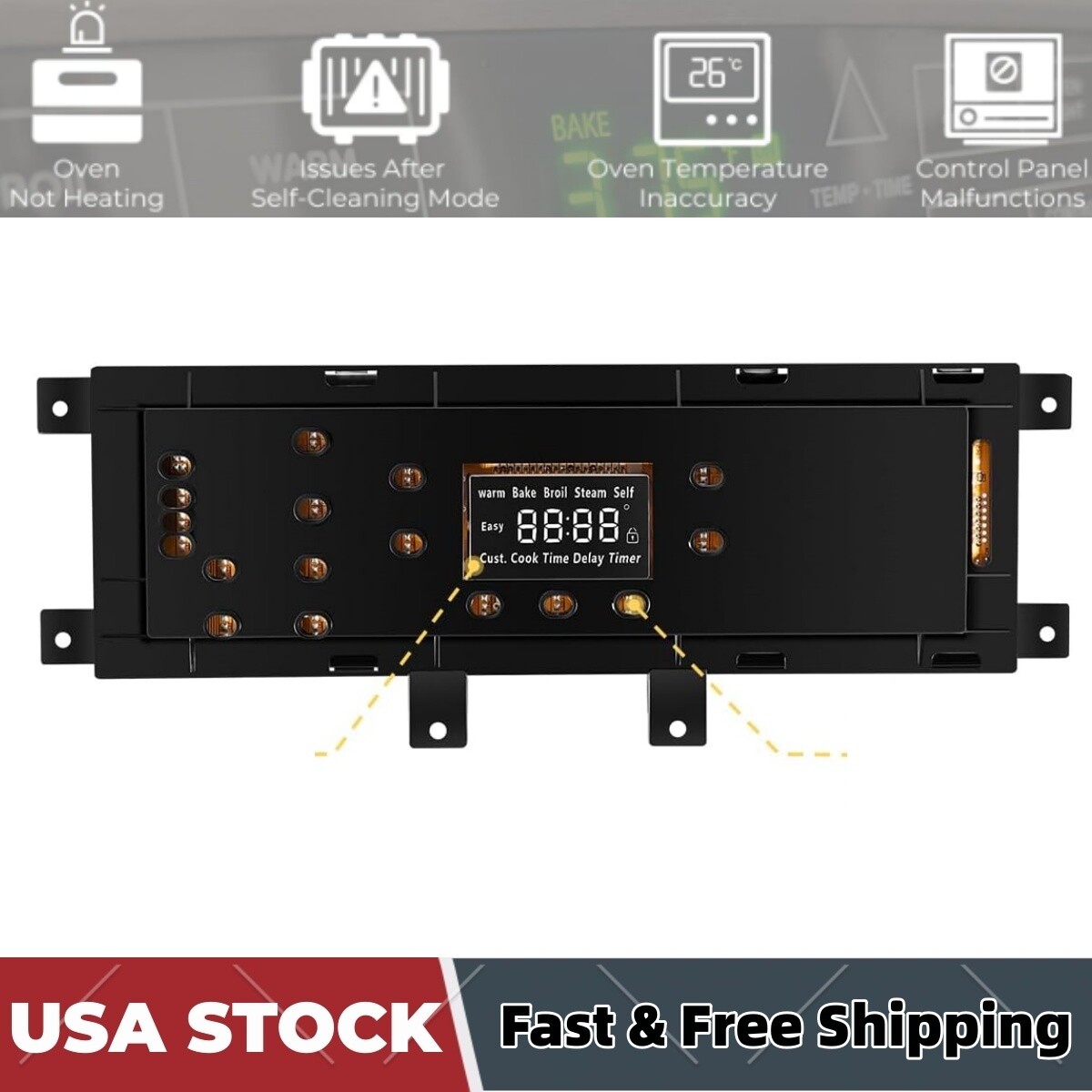 DE92-03045B Range Oven Control Board For Samsung FE-R300S Models FER300SX/SW/SB gallery