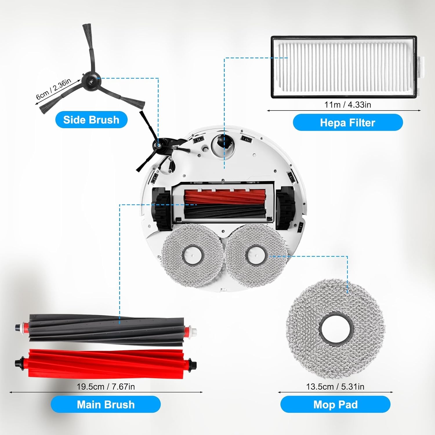 Accessories Kit for Roborock Qrevo Master Qrevo Slim Robot Vacuum Cleaner 2 gallery