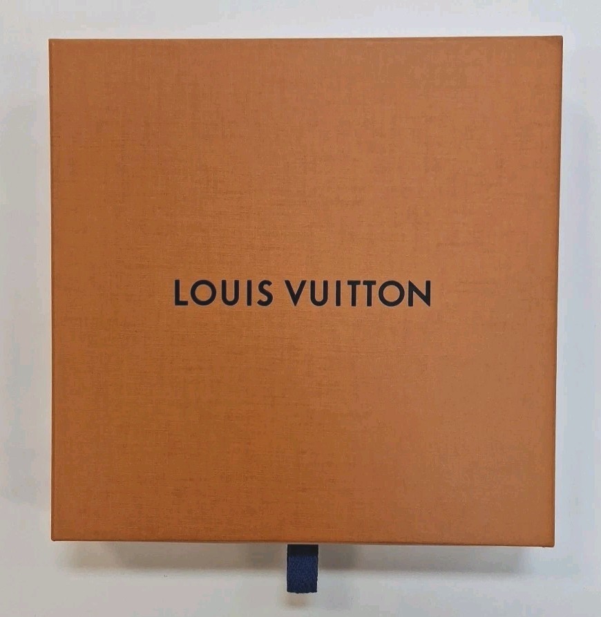 Louis vuitton drawer style empty box 7 3/4”x 7 3/4 x 1.5 Inches VG