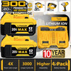 2Pack For DeWalt 20V 20 Volt Max XR 12.0AH Lithium Battery DCB206-2+Dual Charger gallery
