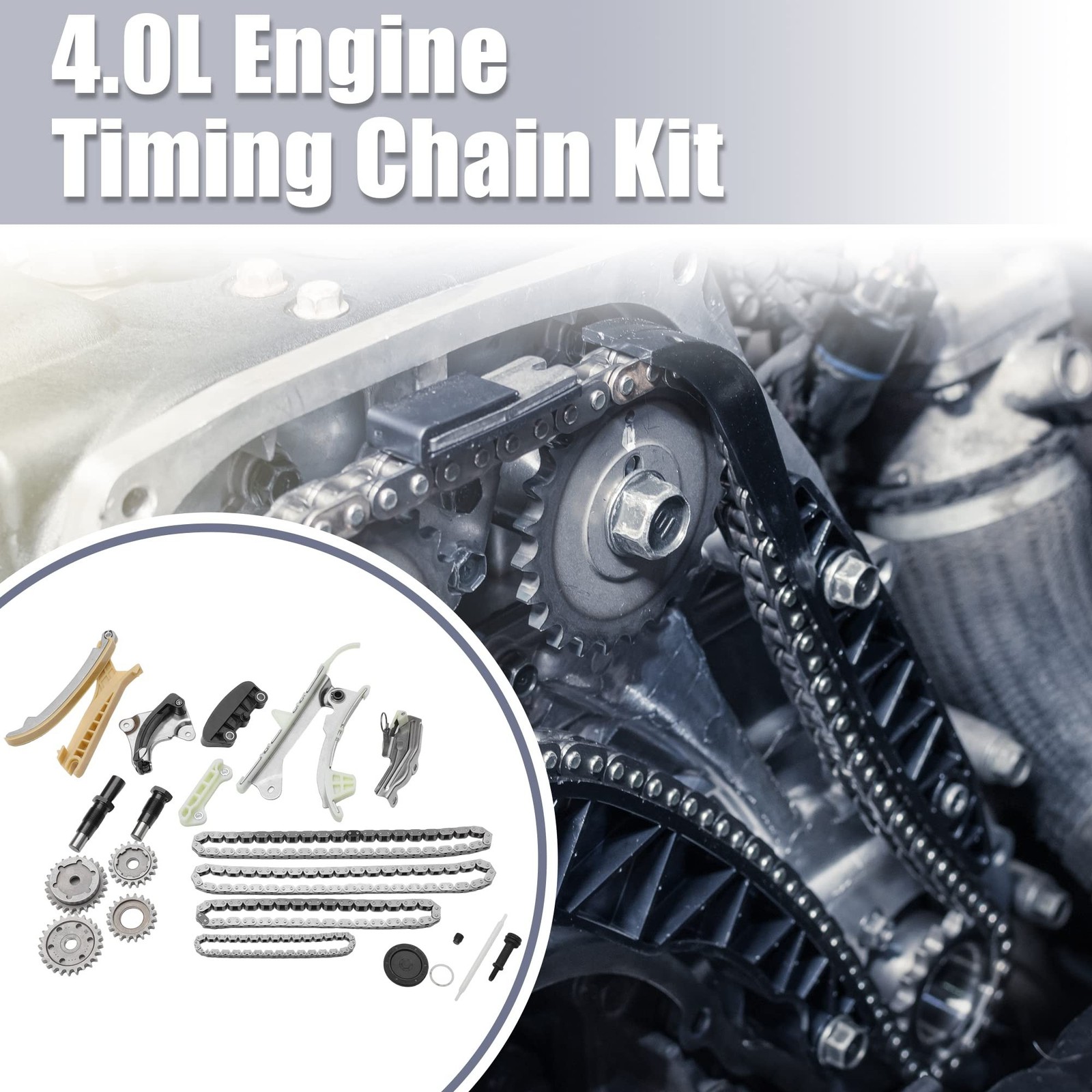 X AUTOHAUX Engine Timing Chain Kit for Ford Explorer 1997-2010 for Mazda B400... gallery