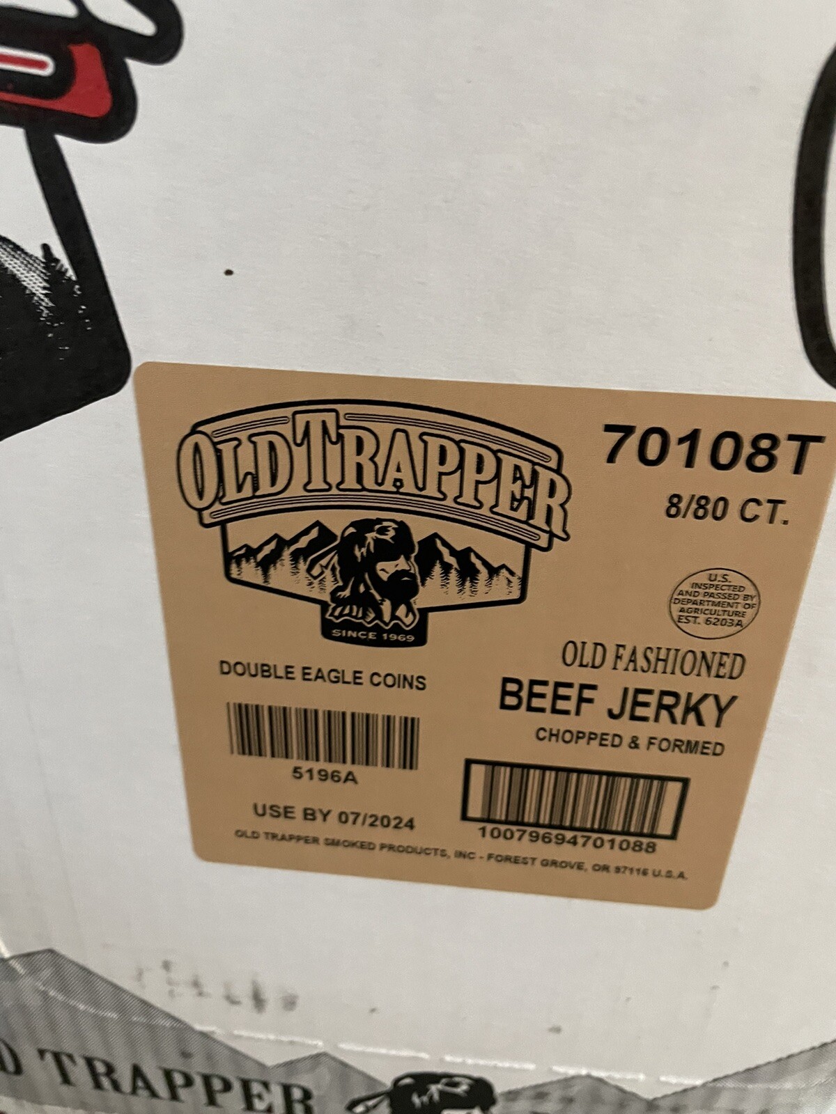Old Trapper BEEF JERKY ROUNDS 80 count bulk Refill- 1.3 Pounds (Case Of 8) gallery