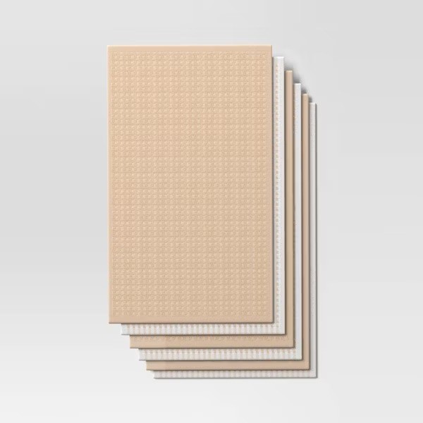 6pc Terry Kitchen Towels Tan: Gingham Check, Cotton, Machine Wash, Dobby gallery