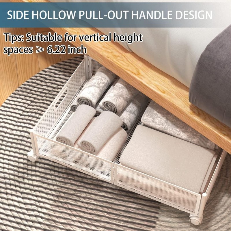 Under Bed Storage Containers With Wheels For Clothes, Blankets And Shoes,Bedding gallery