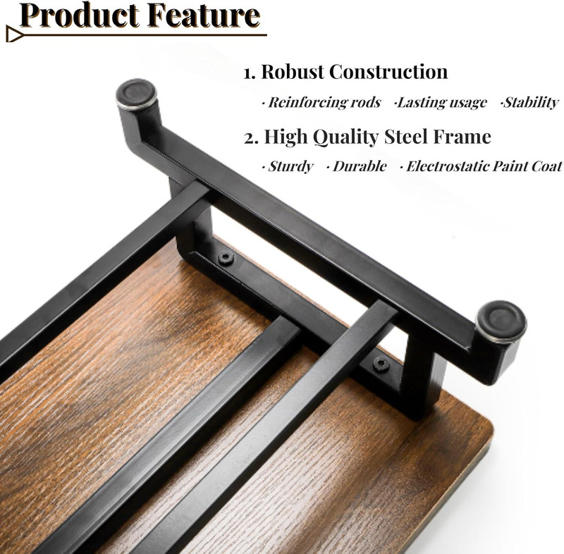 Wood One Step Stool, Anti-Slip Bed Steps Stool for High Beds Riser for , 500 Lbs gallery