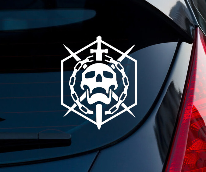 Destiny Raid Logo Indoor Outdoor Matte White Vinyl Decal 5.6"x4.52" gallery