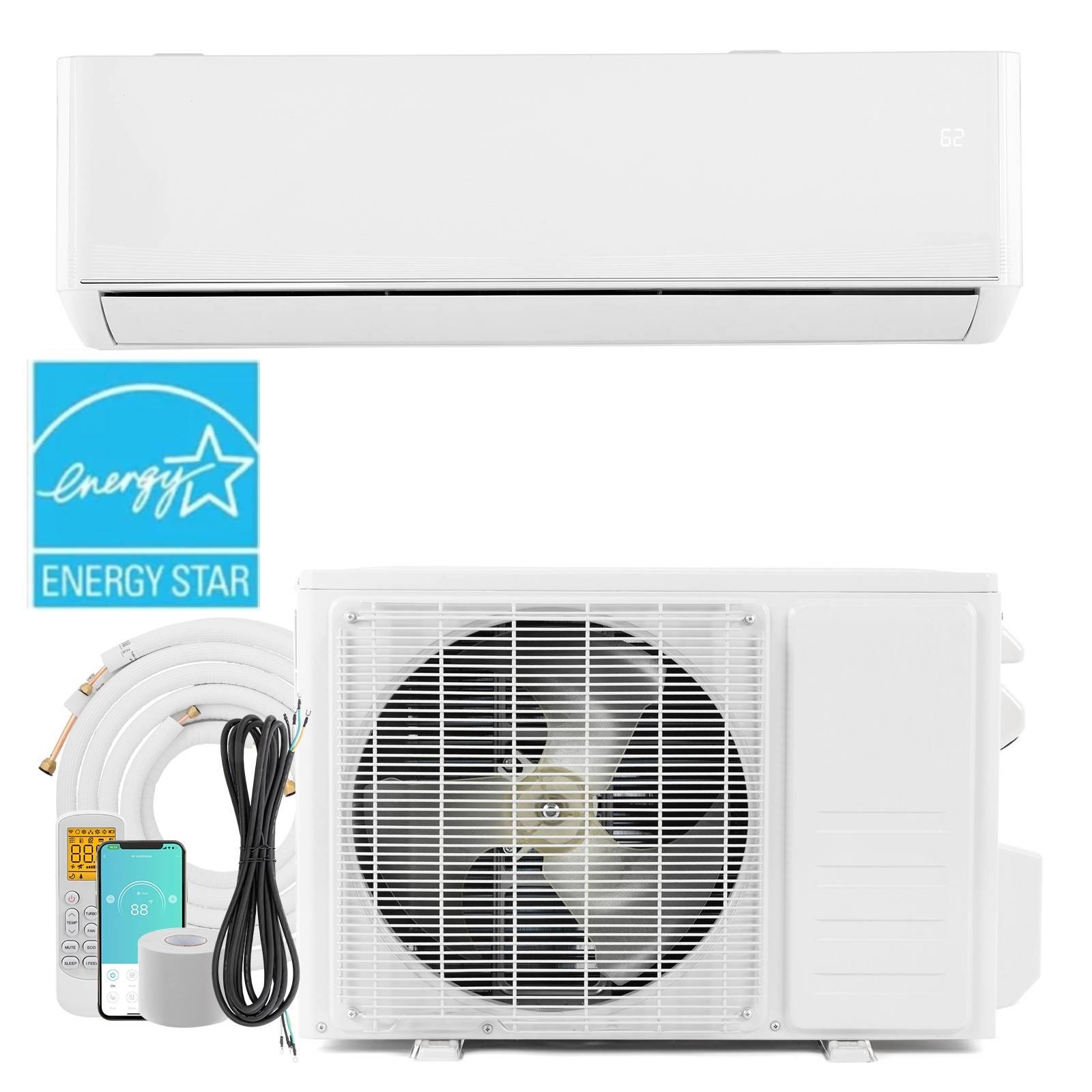 18,000 BTU Mini Split Air Conditioner Heat Pump 230V Dehumidify 23 SEER2 Home gallery