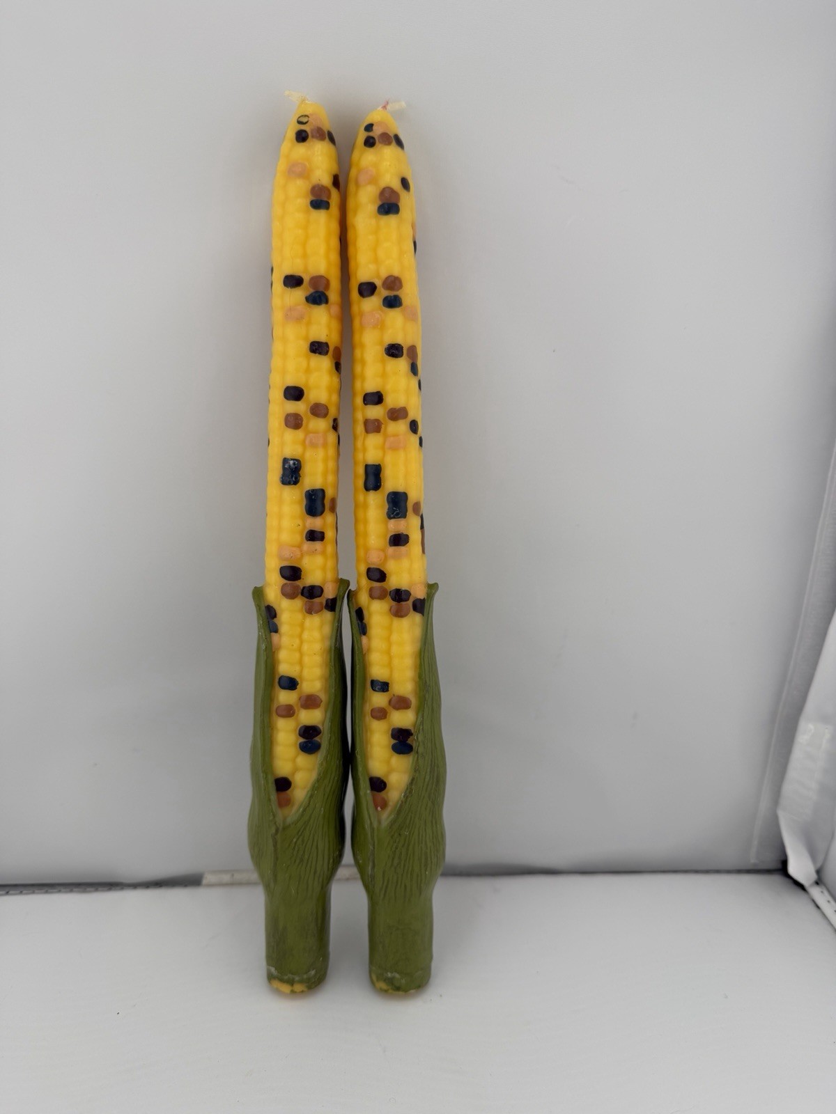 Russ Vintage Corn Cob Tapers. Approximately 10. 1/2 Inches Tall gallery