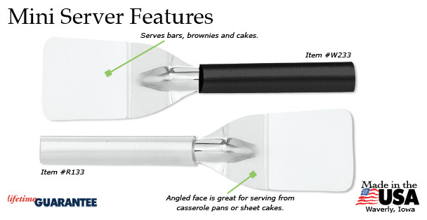 Rada W233 Mini Server Solid face Spatula Made USA baking desserts, jello + S/S gallery