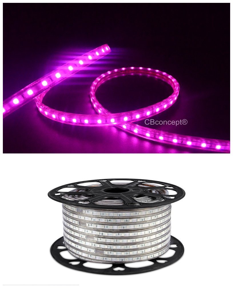 UL Listed,20 Feet,PINK,Dimmable,Super Bright 5400 Lumen 120Volt Flat LED Strip gallery