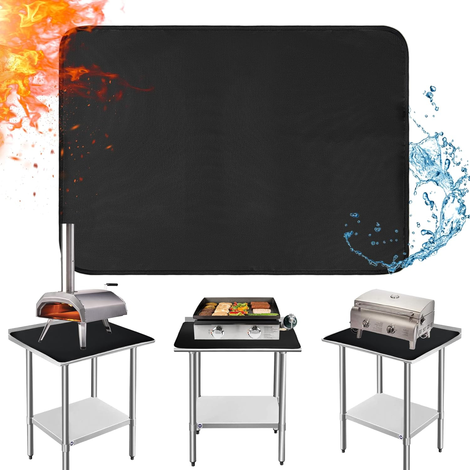 Heat Resistant Mats for Countertop and Grill Table, Fireproof Grill Mats for Out gallery