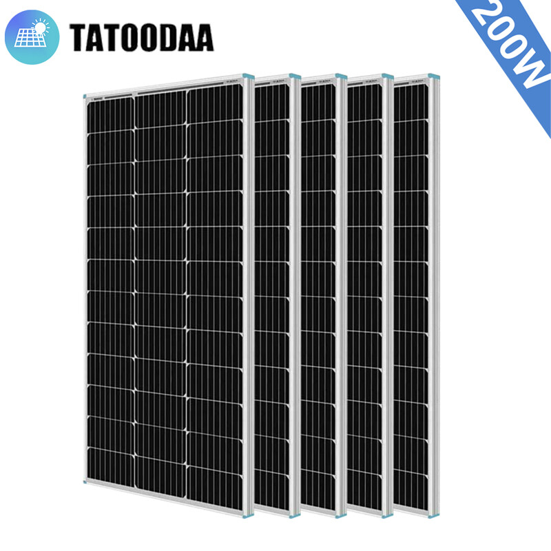 200W 400W Solar Panel Mono 12V Charging Off-Grid Battery Power RV Home Boat Watt gallery