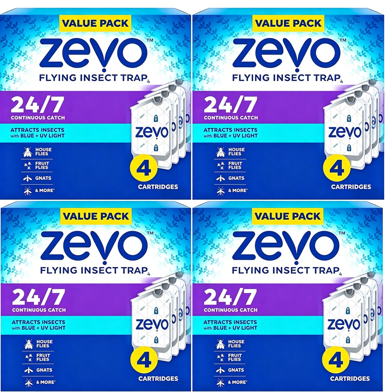 4Pack (16 Refill Cartridges) Zevo Flying Insect Trap Refill Cartridges - gallery