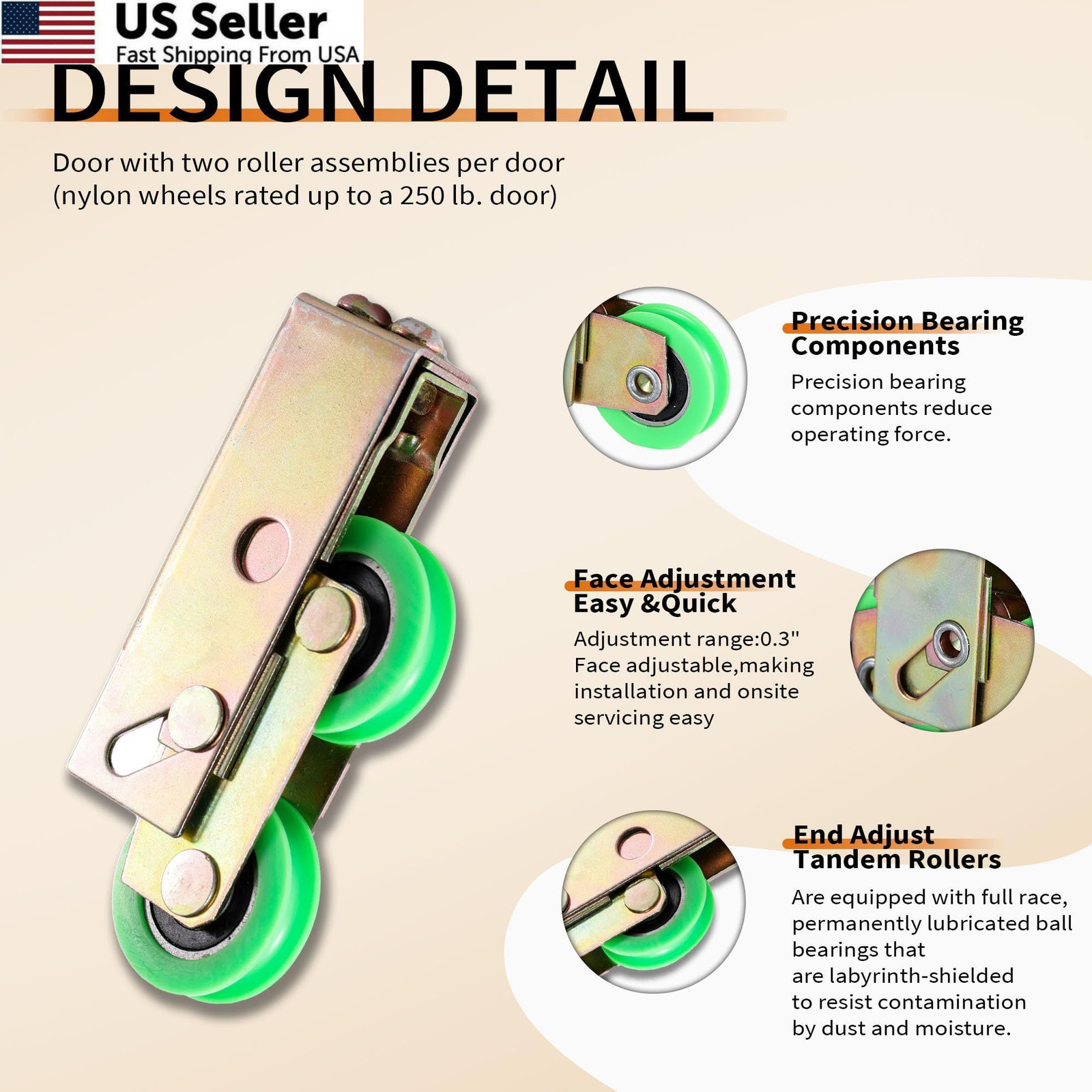 House Guard Hardware’s End Adjust Tandem Patio Door Rollers Offer a Green gallery