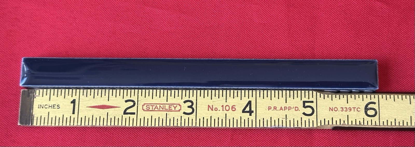 1 pc. Navy Blue: Ceramic Tile... Pencil - Liner - Sizzle: 1/2" X 6" by A.O. New gallery