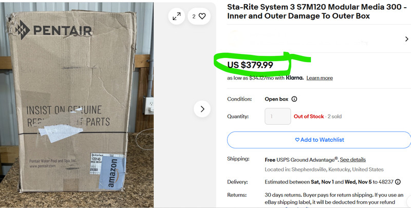 Sta-Rite System 3 S7M120 Inner and Outer Pool Filter Replacement Zotee ZT-121 [Z gallery