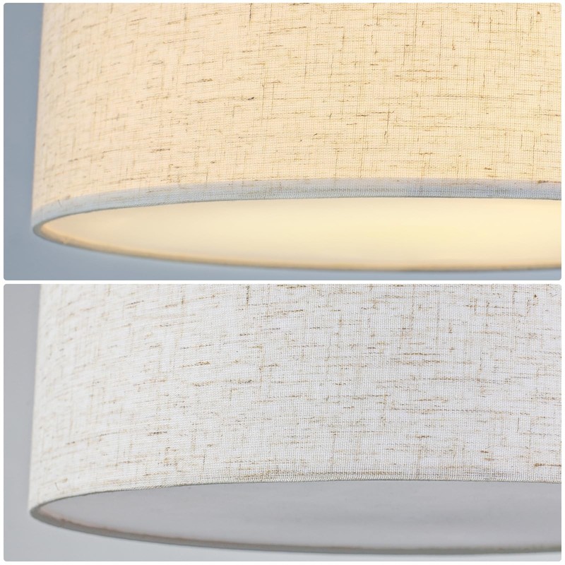 3-Lights Drum Ceiling Light Fixture 12.6 Inches, Vintage Unique Semi Flush Mo... gallery