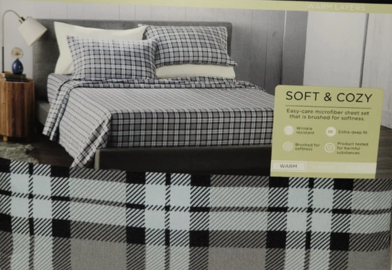 Cuddl Duds FULL, QUEEN, KING size microfiber soft & cozy 4 piece sheet set gallery