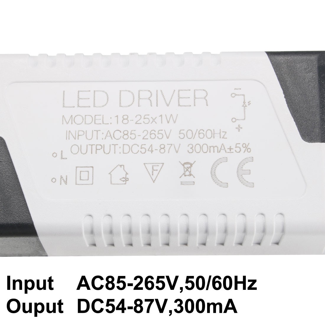 2Pack 18-25W Constant Current 300mA LED Driver AC 85-265V Output 54-87V DC gallery