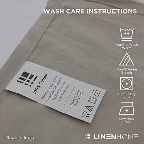 100% Cotton Percale Pillowcases Queen/Standard Size, Cream, 2 Pieces of Pillo... gallery