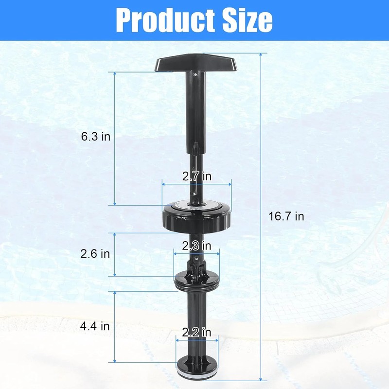 SPX0410BA Black Handle and Piston Assembly Compatible with Hayward 2 inch SP0410 gallery