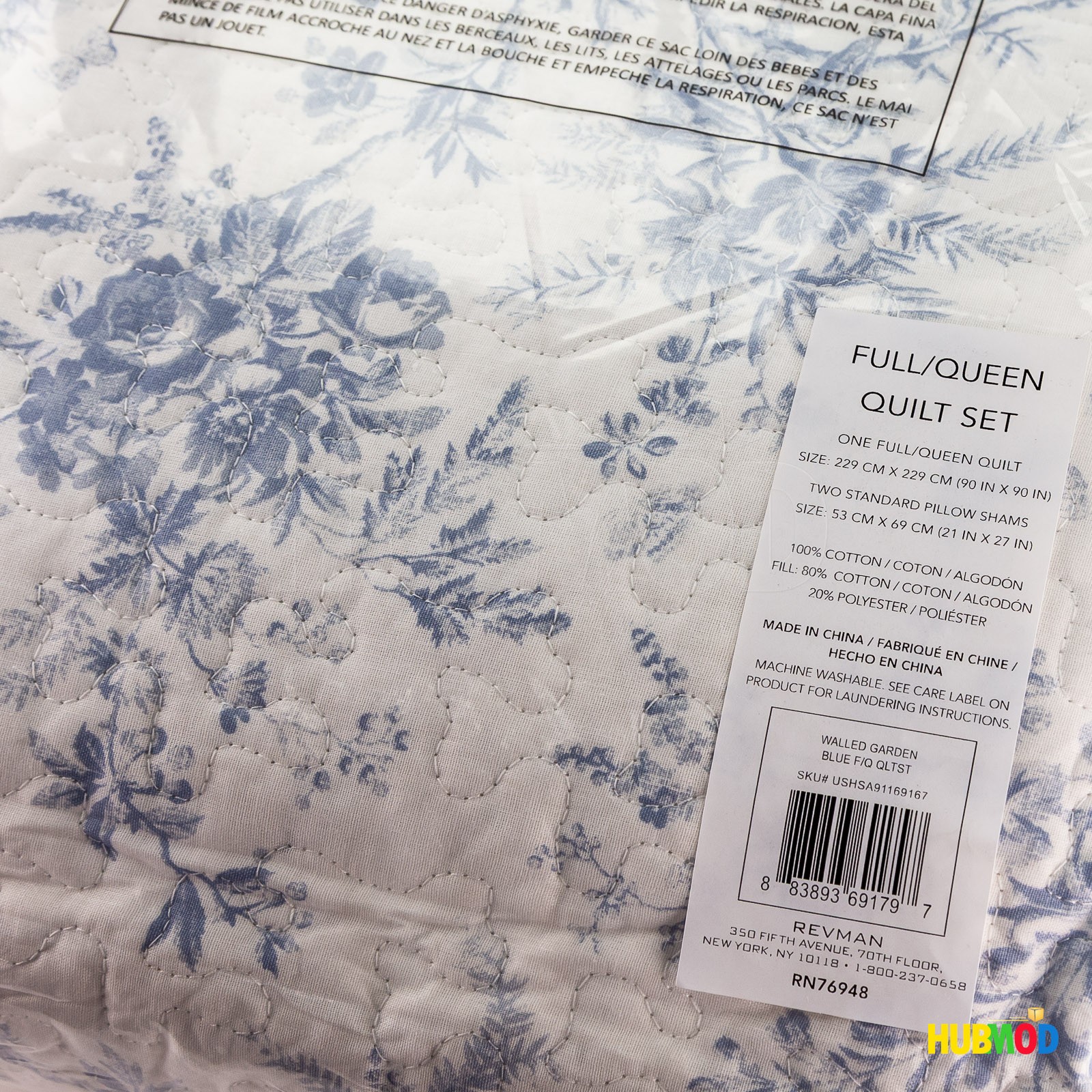 Laura Ashley Queen Quilt Set Soft Lightweight Breathable Reversible Blue Floral gallery