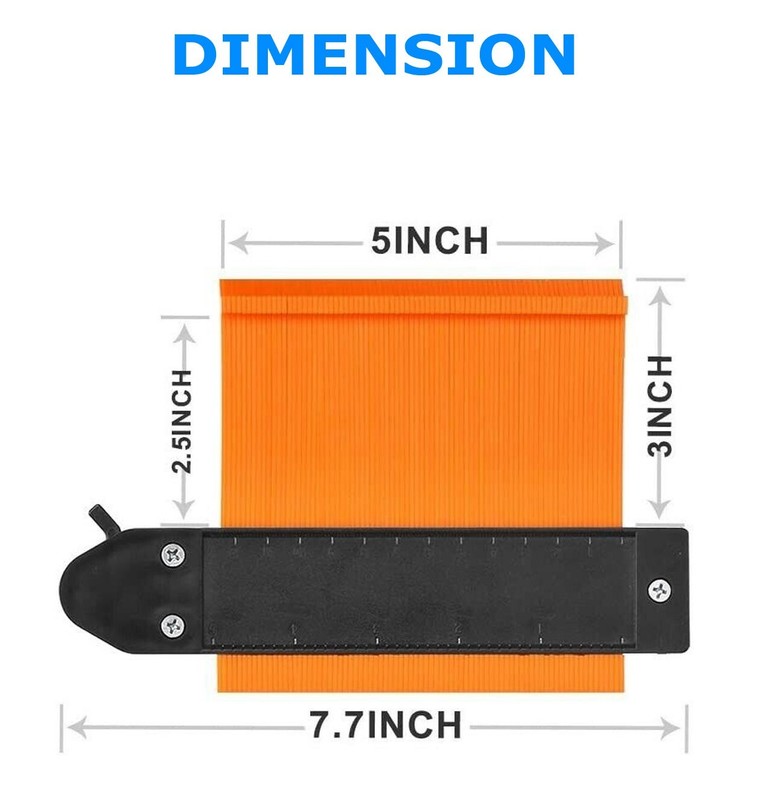 Lock Shape Profile Contour Gauge Plastic Woodworking Tool Duplicator Irregular gallery