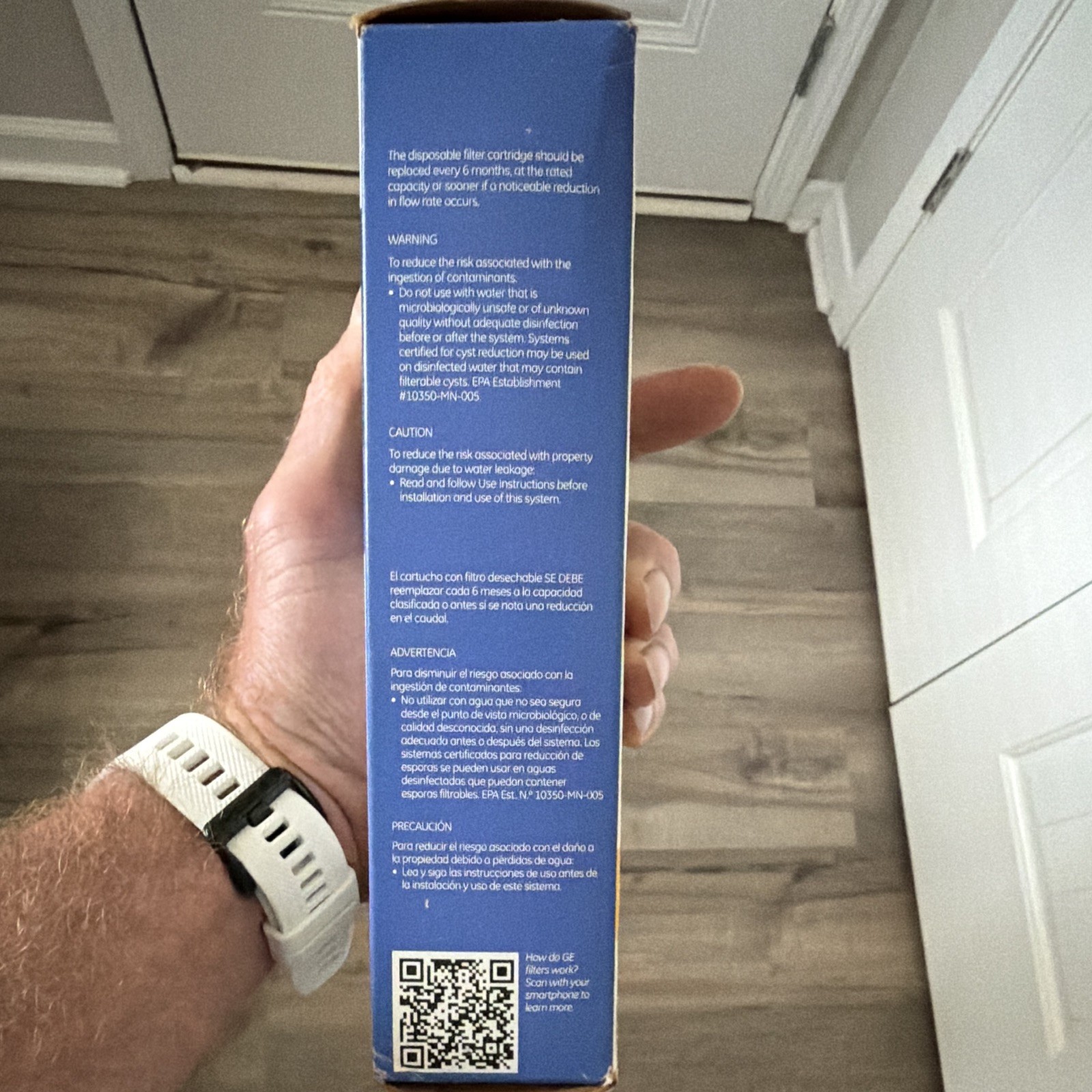 GE SmartWater GSWF Refrigerator Water Filter Cartridge, 300 gal, White - 2 PACK gallery