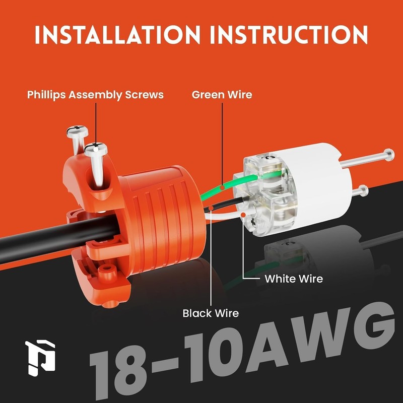 Adjustable 3-Prong Plug & Connector Set, Reliable for Home and Industrial Use gallery