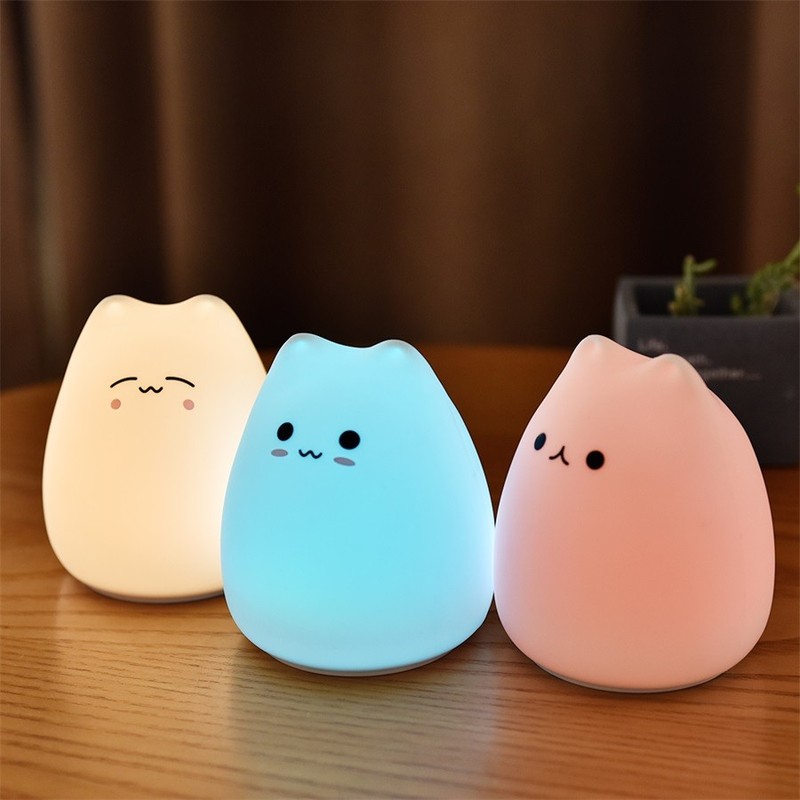 Silicone Touch Sensor LED Night Light For Children Baby Kids gallery