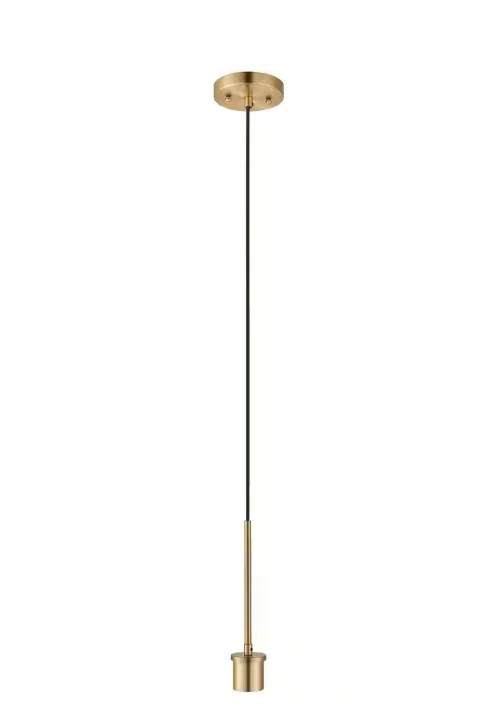 Pendant Light Kit with Partial Down Rod and Adjustable Height Wire Brushed Gold gallery